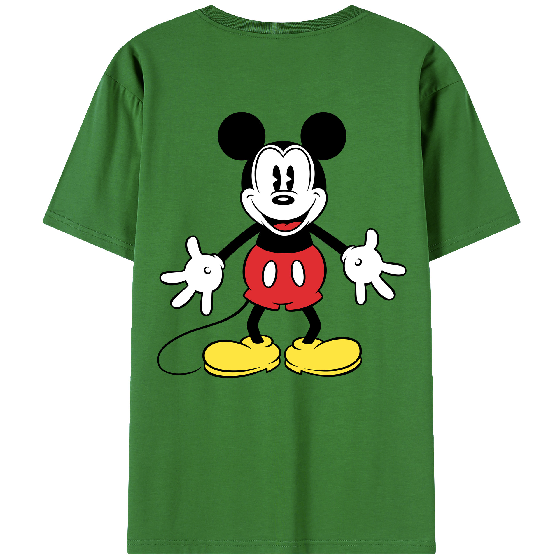 ミッキーマウス Mickey Mouse レディース半袖Tシャツ(バックプリント)
